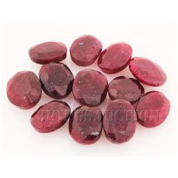 103.87ctw Faceted Loose Ruby Corrundum Gemstone 12pcs