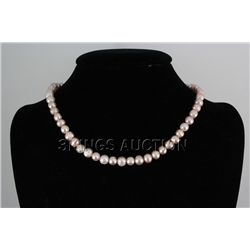 174.20CTW 16" LAVENDER FRESHWATER PEARL NECKLACE METAL