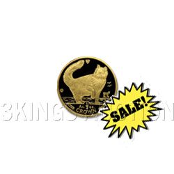 Gold Cats: Isle Of Man : One 25th Ounce 1991