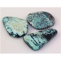 Natural Turquoise 244.60ctw Loose Gemstone 3pc Big Size