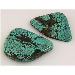 Natural Turquoise 107.55ctw Loose Gemstone 2pc Big Size