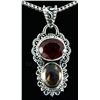 Image 1 : Pink & Brown Tourmaline 23.83ctw Silver Pendant