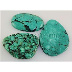 Natural Turquoise 191.40ctw Loose Gemstone 3pc Big Size