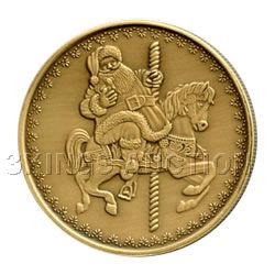 Christmas 2011 Bronze Round X-12 Carousel (with ornamen