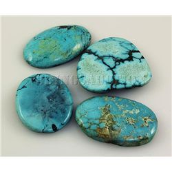 Natural Turquoise 206.48ctw Loose Gemstone Lot of 4