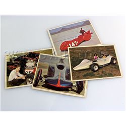 1960's Race Car Cards - 4 pcs.