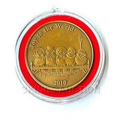 Christmas 2010 Bronze Round X-5 Singing Bird Choir (wit