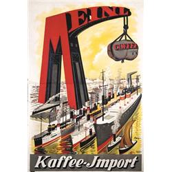 Old Coffee Poster from Hungary