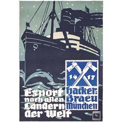 Old Beer Poster by Ludwig Hohlwein