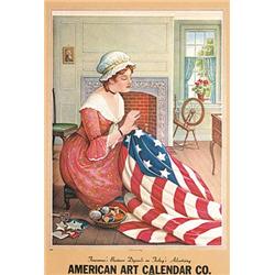 Orig. Patriotic Betsy Ross Flag Poster