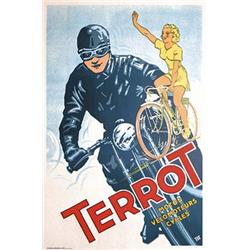 Old Motorcycle Poster / great graphics 