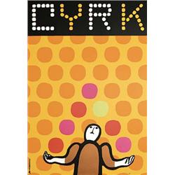 Original Polish Cyrk Circus Poster 1st Printing