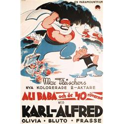 RARE! Poster Popeye meets Ali Baba´s 40 Thieves