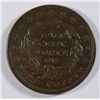 Image 2 : 1837 Half cent token  XF   est  $75-$80