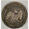 Image 2 : 1843   Seated half $ all original tone  borderline XF est $90-$100