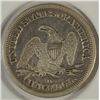 Image 2 : 1844O DBL DATE  RARE RARE  RARE Seated half $   VF clnd  VF REDBOOK = $1500
