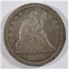 Image 1 : 1843  Seated quarter  VF est $35-$40