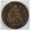 Image 1 : 1854  Seated quarter  VF est $35-$40