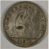 Image 1 : 1873 open 3  Seated quarter VF25 est $70-$75