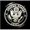 Image 1 : UNITED STATES ARMY PROOF SILVER ART ROUND, ONE Oz. .999 SILVER/CAP. & BOX