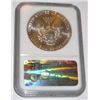 Image 2 : 1991 CERTIFIED SILVER EAGLE 1oz .999 SILVER *RARE CERTIFIED MS-69 BY NGC HIGH GRADE*
