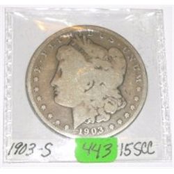 1903-S MORGAN SILVER DOLLAR RED BOOK VALUE IS $300.00 *EXTREMELY RARE KEY DATE VERY FINE GRADE*!!