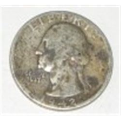 1942 WASHINGTON SILVER QUARTER *NICE EARLY SILVER QUARTER!! QUARTER CAME OUT OF SAFE!!