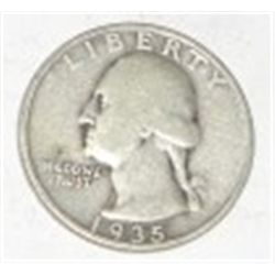 1935-D WASHINGTON SILVER QUARTER *RARE KEY DATE SILVER QUARTER!! QUARTER CAME OUT OF SAFE!!