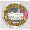 Image 1 : SILVER STRIKE .999 FINE SILVER $10 CASINO GAMING COIN *COLORADO BELLE/SEVEN ELEVEN*  WEIGHS 1.34ozs!