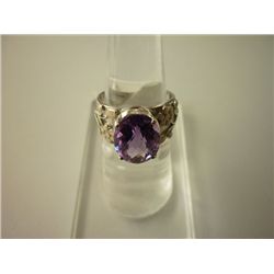 33.50 CTW AMETHYST RING .925 STERLING SILVER