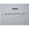 Image 1 : 6 WHITE KISHI PEARLS SILVER BRACELET *** METAL: SILVER;