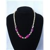 Image 1 : 300CTW PURPLEÂ CARNILLIAN AND PEARL NECKLACE****18INCHE