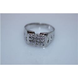 18.6 CTW CZ RING .925 STERLING SILVER