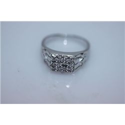 21.8 CTW CZ RING .925 STERLING SILVER