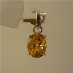 5.75 CTW CITRINE PENDANT .925 STERLING SILVER