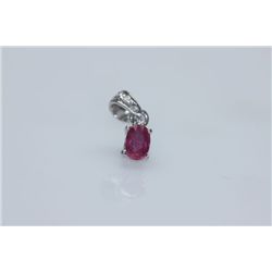 4.00 CTW RUBY PENDANT .925 STERLING SILVER