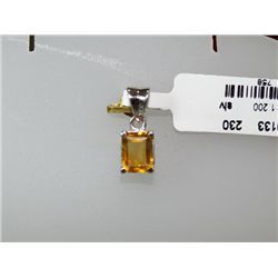 6.00 CTW CITRINE PENDANT .925 STERLING SILVER