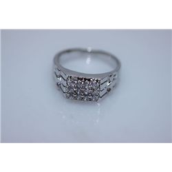 25.5 CTW CZ RING .925 STERLING SILVER