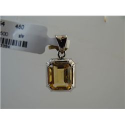 13.00 CTW CITRINE PENDANT .925 STERLING SILVER