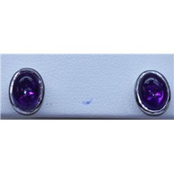 14.50 CTW AMETHYST EARRING .925 STERLING SILVER
