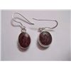 Image 1 : 21.55CTW RUBY EARRING .925 STERLING SILVER