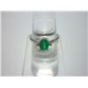 Image 1 : 14.75 CTW EMERALD AND DIAMOND RING .925 STERLIN