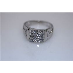 18.6 CTW CZ RING .925 STERLING SILVER