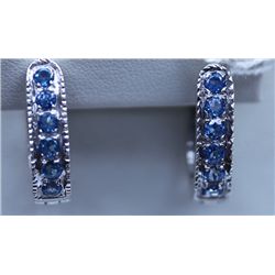 34.10 CTW BLUE TOPAZ EARRING .925 STERLING SILVER