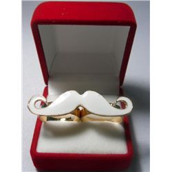 7CTW FASHIONABLE WHITE MUSTACHE BRASS ADJUSTABLE CONNEC