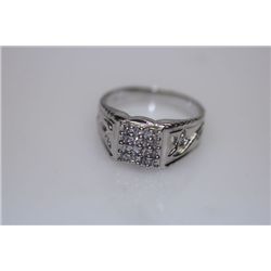 19.5 CTW CZ RING .925 STERLING SILVER