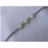 Image 1 : WHITE PEARLS ROUND CZ SILVER BRACELET***METAL: SILVER;