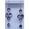 Image 1 : 19.00 CTW AMETHYST EARRINGS .925 STERLING SILVER