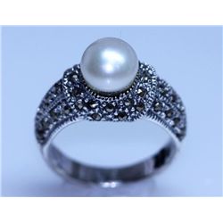 36.00 CTW PEARL ANTIQUE LOOKING JEWELRY .925 STERLING S