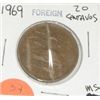 Image 1 : 1969 MEXICO 20 CENTAVO *RARE MS HIGH GRADE NICE EARLY COIN WITH NICE DESIGN!!